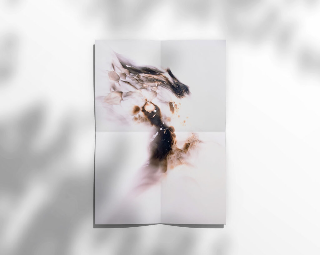 Earth Wildfire - print burned transparent paper Frederik Weidner