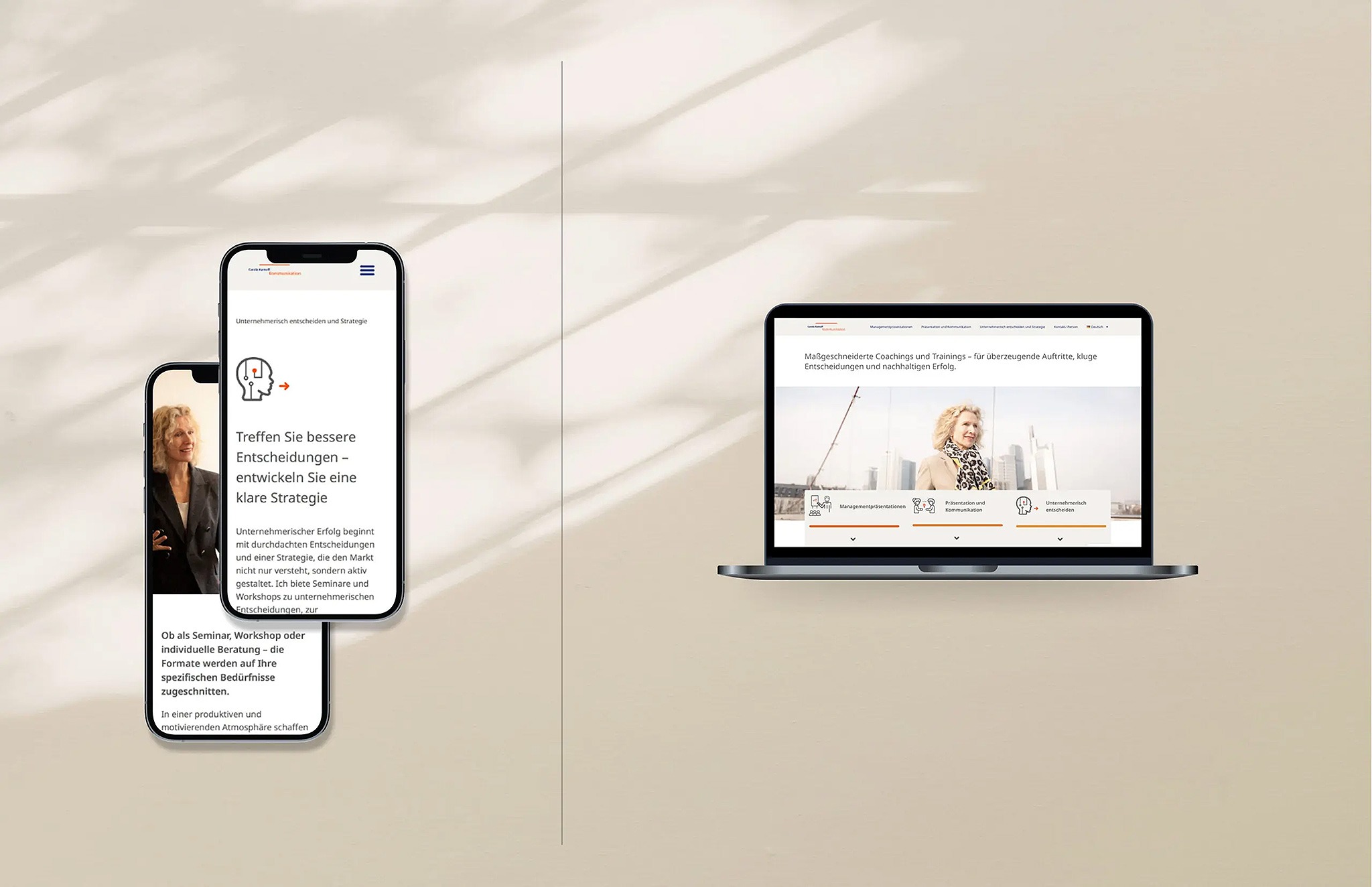 Carola Kamuff Kommunikation Website Screen