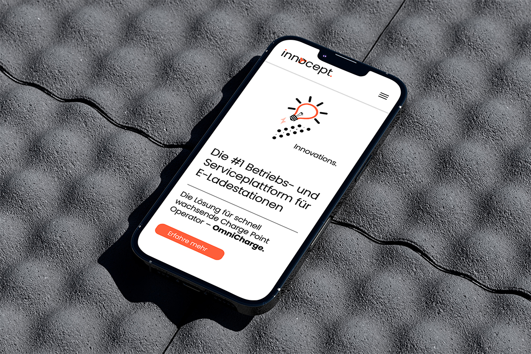 Innocept mobility Website Gestaltung Konzept Smartphone Device