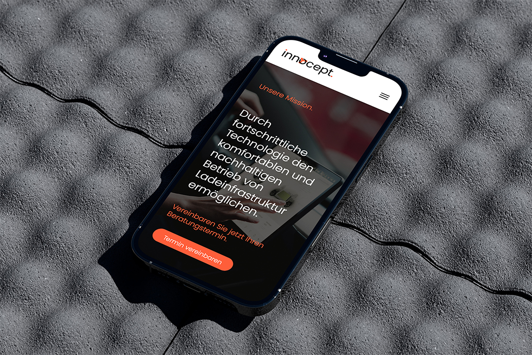 Innocept mobility Website Gestaltung Konzept Smartphone Device