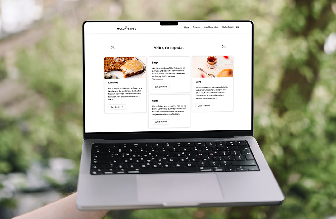 Margarethes Website Gestaltung